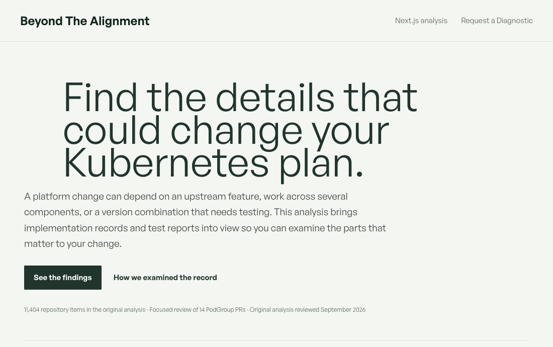 Kubernetes: find the details that could change your platform plan analysis preview